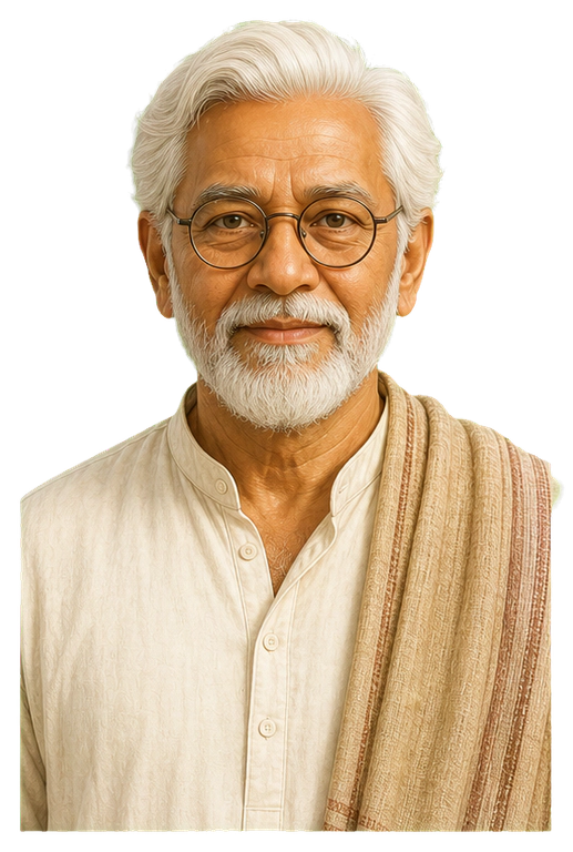 Mahatma Gandhi upper-body agent artwork
