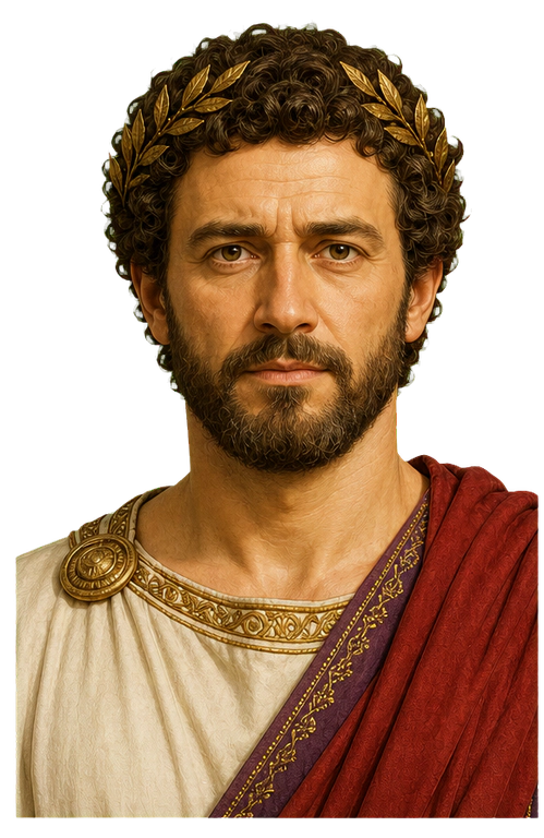 Marcus Aurelius upper-body agent artwork