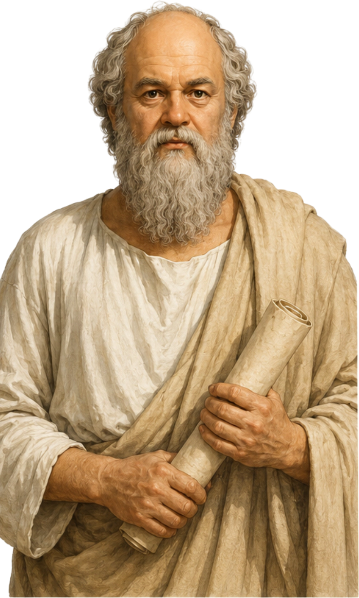 Socrates upper-body agent artwork