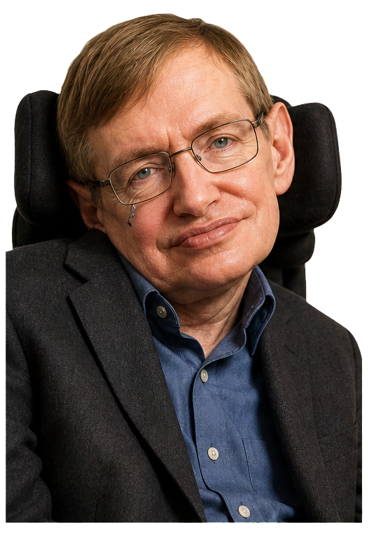 Stephen Hawking upper-body agent artwork
