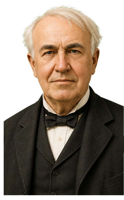 Thomas Edison upper-body agent artwork